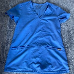 Figs blue scrub top